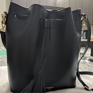 Camila Roma Black Bucket Bag